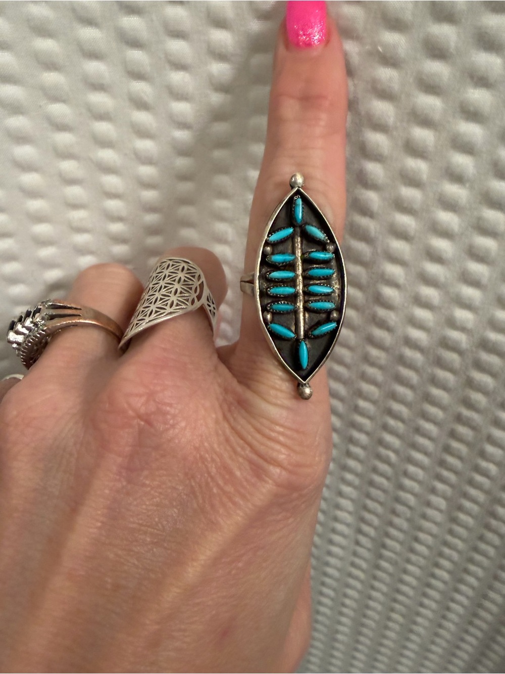 Vintage Sterling Silver Turquoise ring size 6